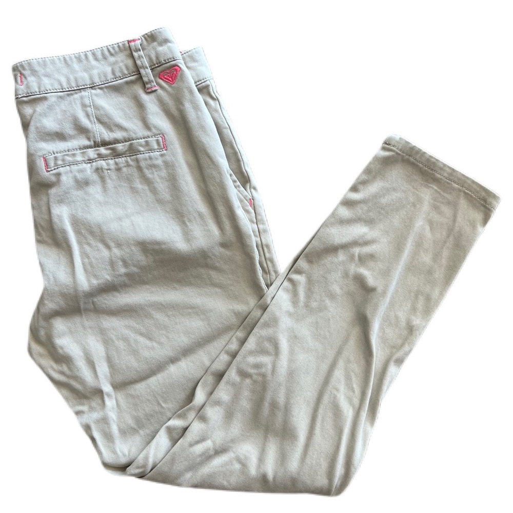 Roxy Tan Khaki Cotton/Spandex Pants Juniors size 5